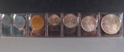 Mix Denmark 7 Piece 1964-66 Unc. Set of Coins Issued 