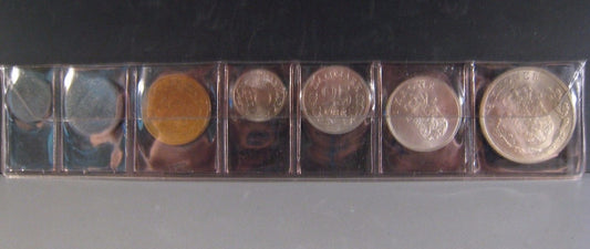 Mix Denmark 7 Piece 1964-66 Unc. Set of Coins Issued 