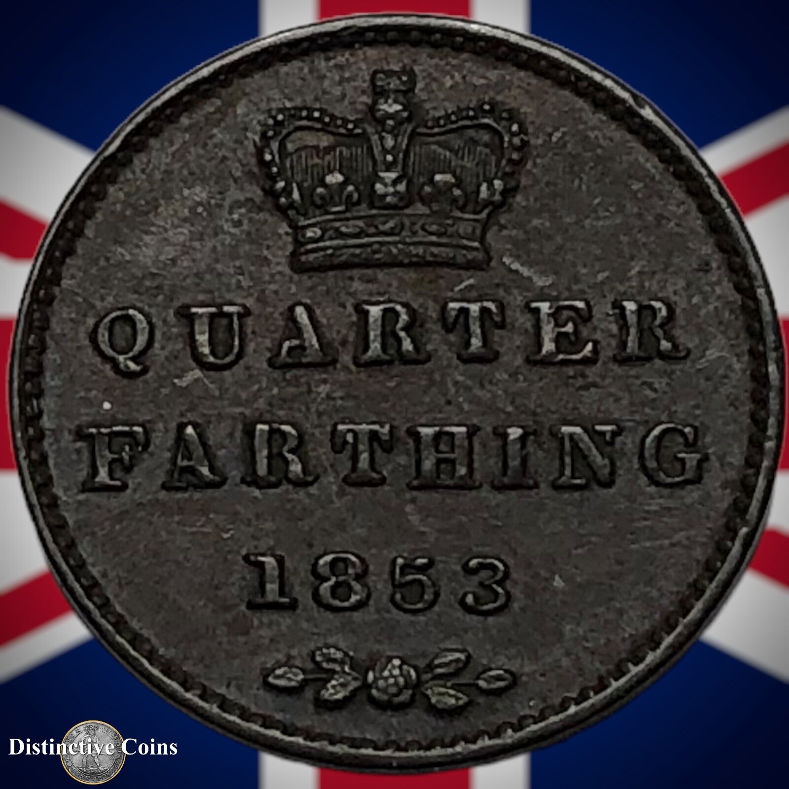 Great Britain 1853 Quarter Farthing 1/4 Penny GB3003