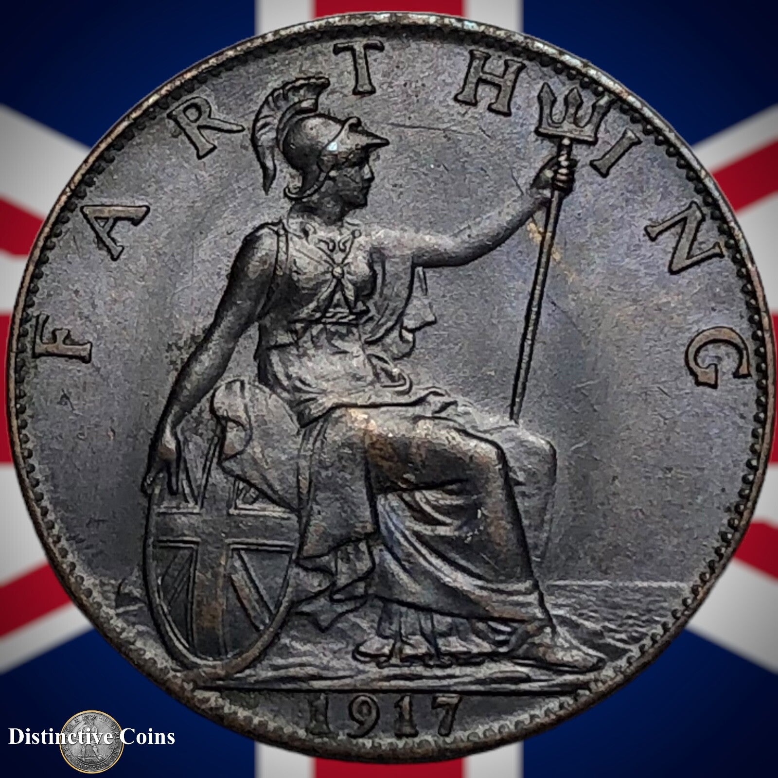 Great Britain 1917 Farthing 1/4d GB4688