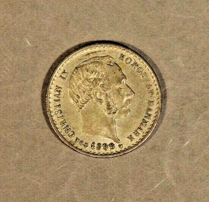 1899 CS Denmark 10 Ore Silver Choice Grade    