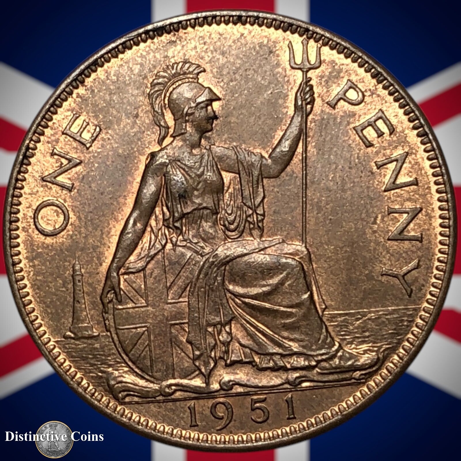 Great Britain 1951 Penny 1d GB7336