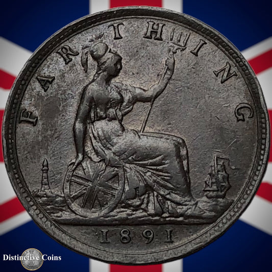Great Britain 1891 Farthing 1/4d GB4302