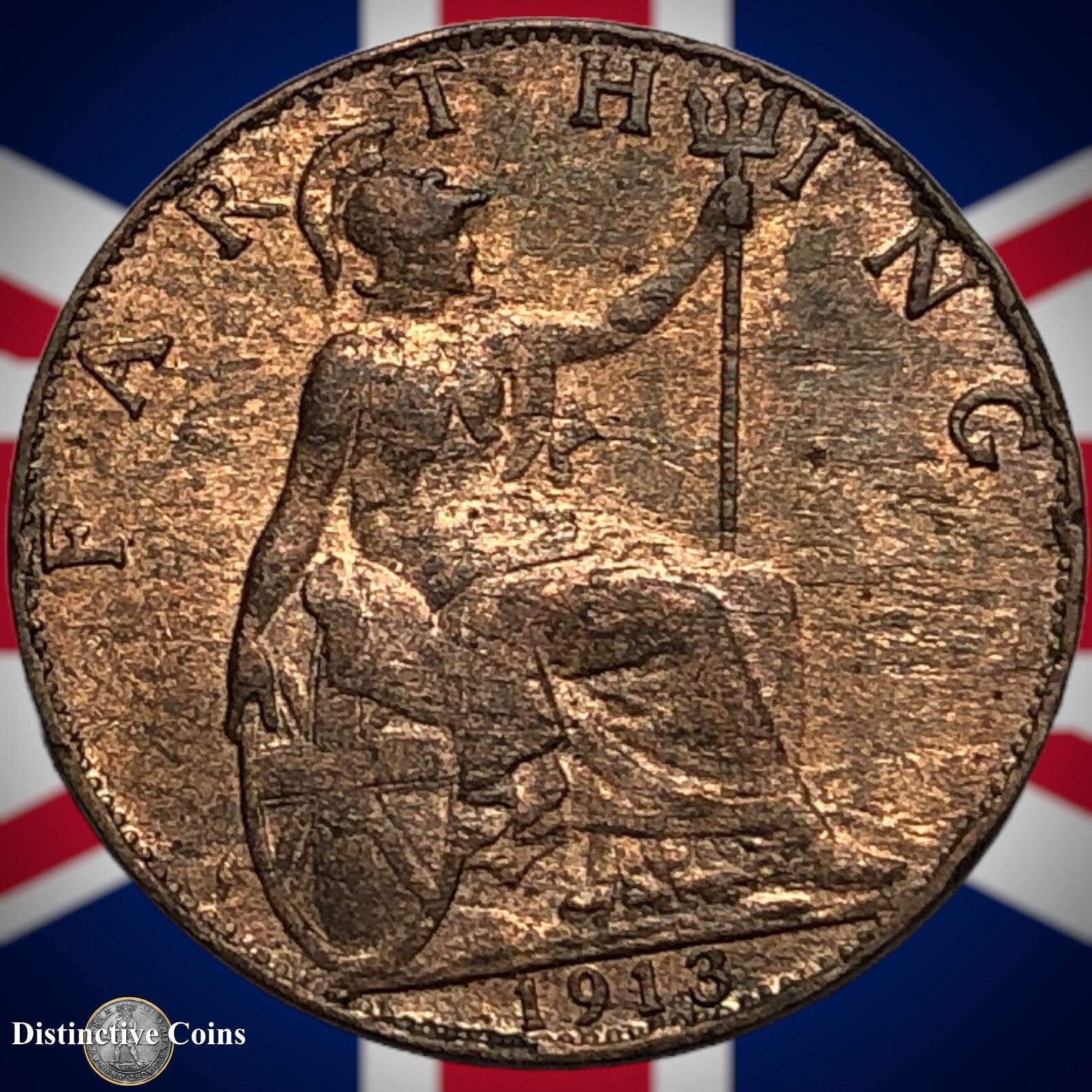 Great Britain 1913 Farthing 1/4d GB4663