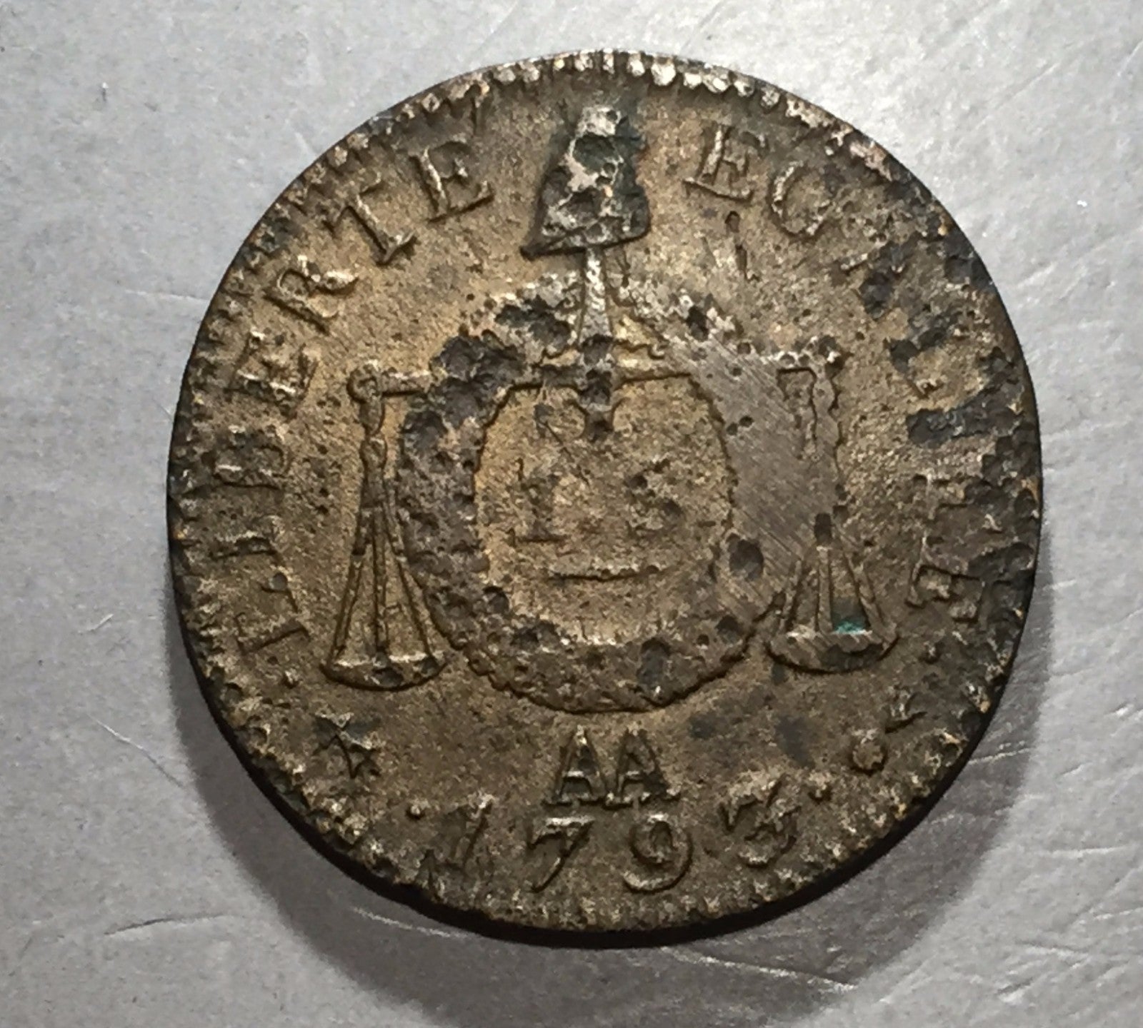 FRANCE 1793 AA SOL  KM619.2  