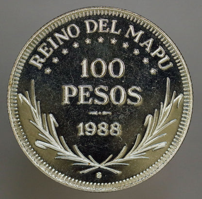 1988 Araucania-Patagonia 100 Pesos X# P1 D056