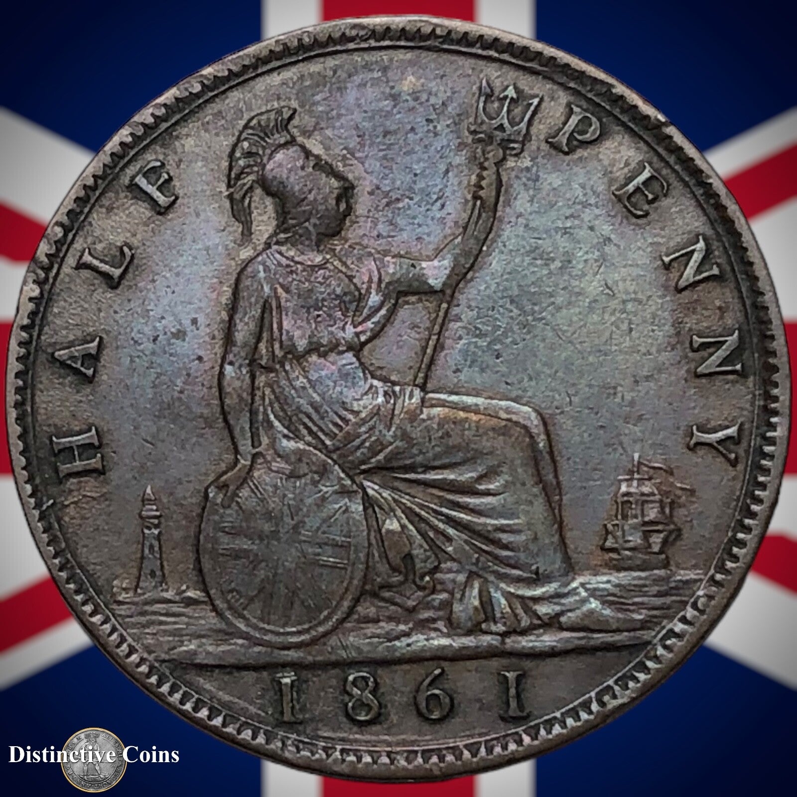 Great Britain 1861 Half Penny 1/2d GB5364