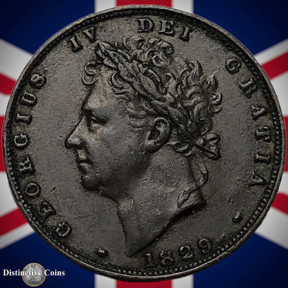 Great Britain 1829 Farthing 1/4d GB3341