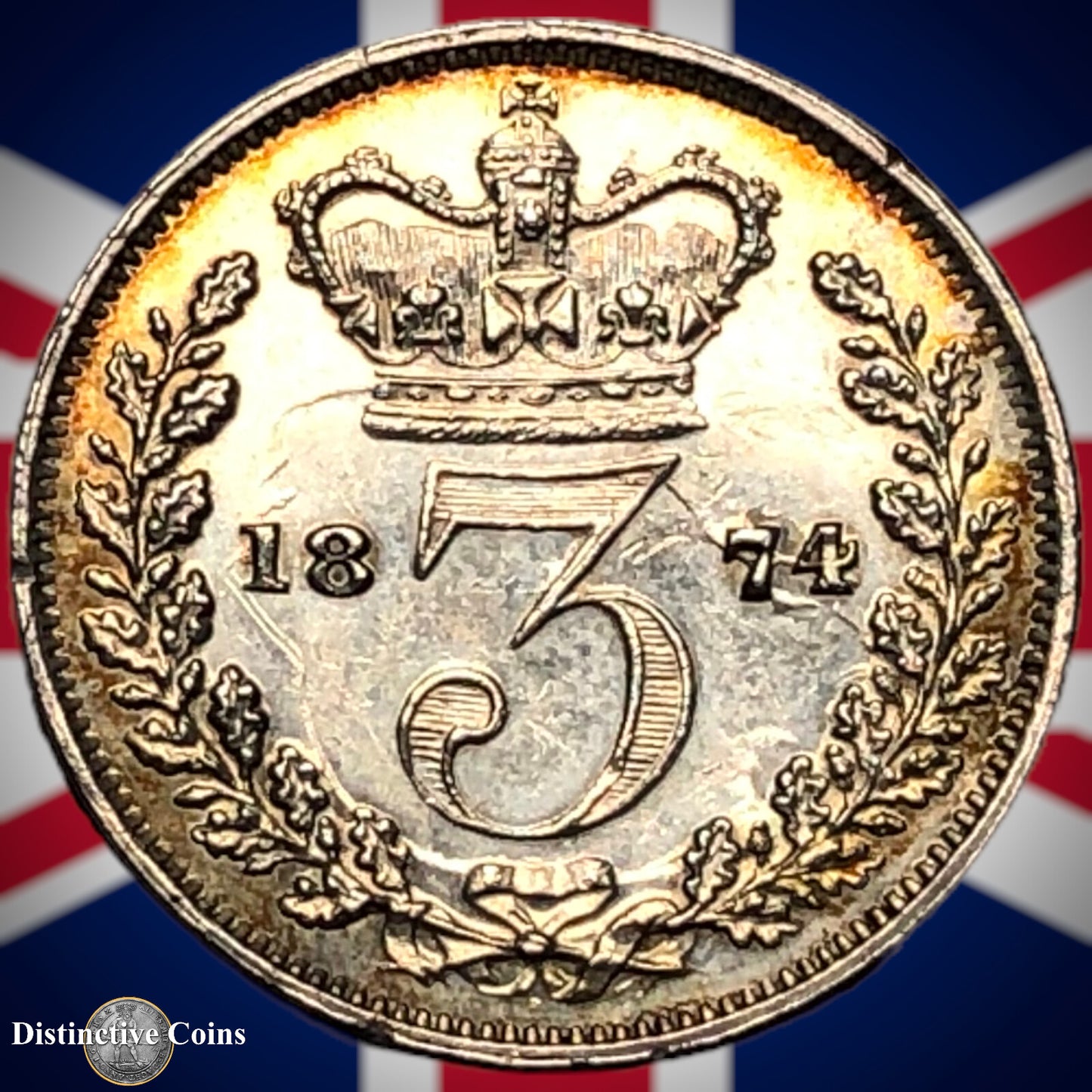 Great Britain 1874 Three Pence GB1868