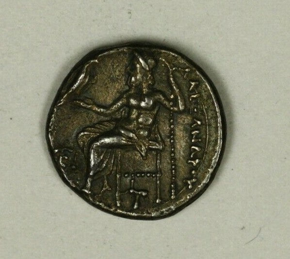 Macedonia Drachma Alexander III 330-323 BC  Hercules / Zeus holding Eagle  A1605
