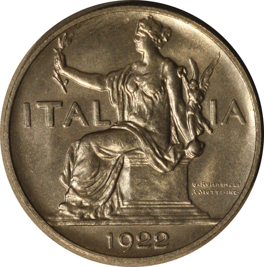 Italy 1922 Lira KM -62 High Grade