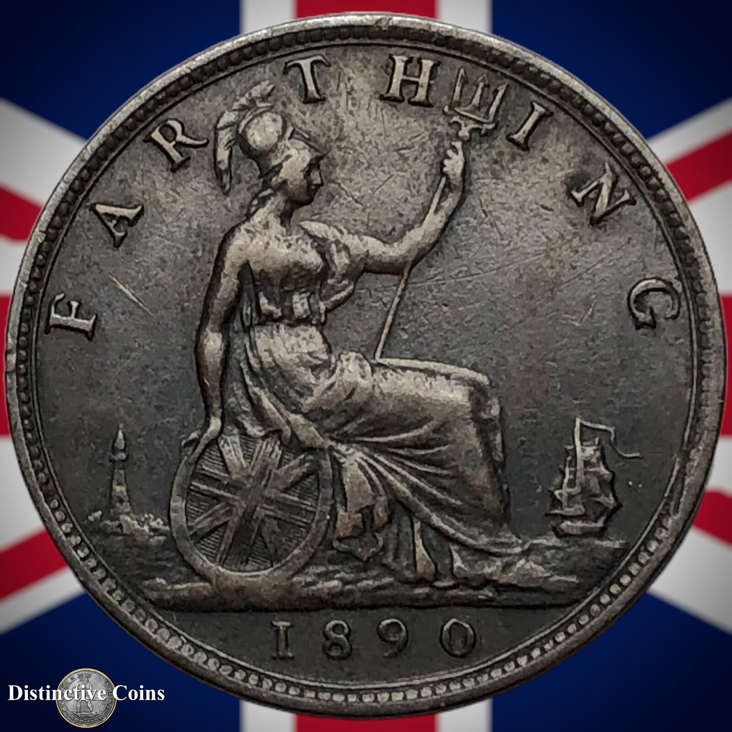 Great Britain 1890 Farthing 1/4d GB4268