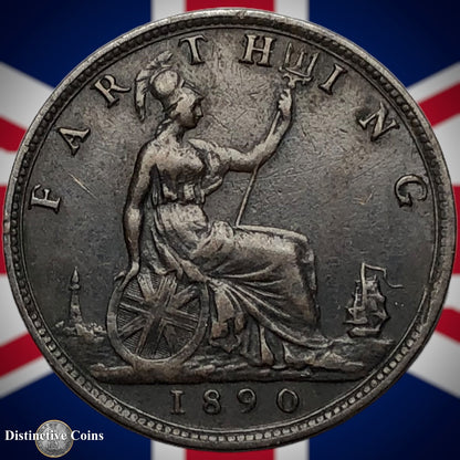 Great Britain 1890 Farthing 1/4d GB4268