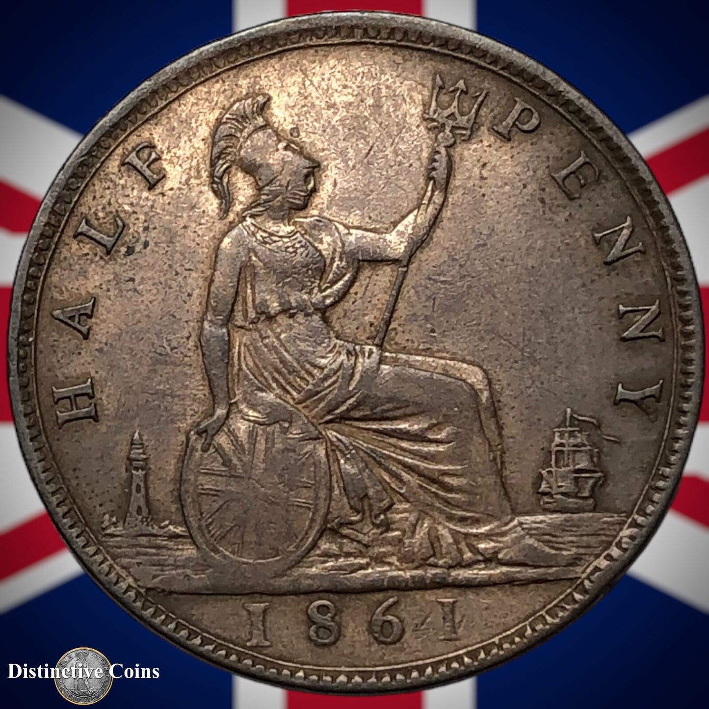Great Britain 1861 Half Penny 1/2d GB5390