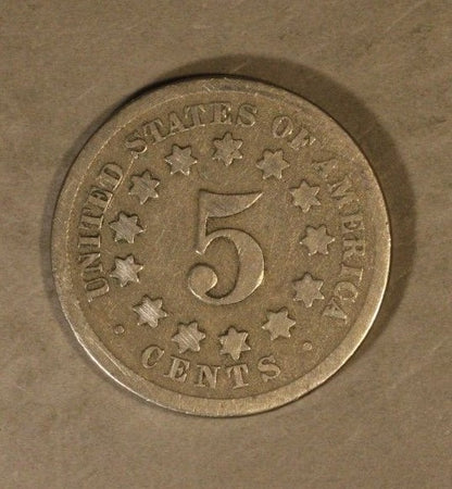 1869 Shield Nickel Circulated     