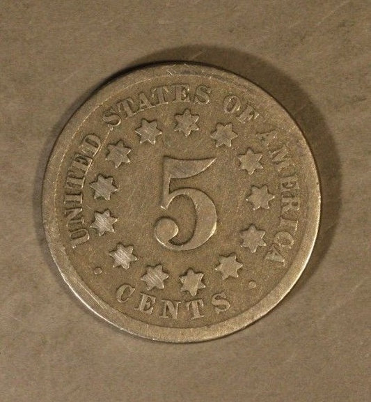 1869 Shield Nickel Circulated     
