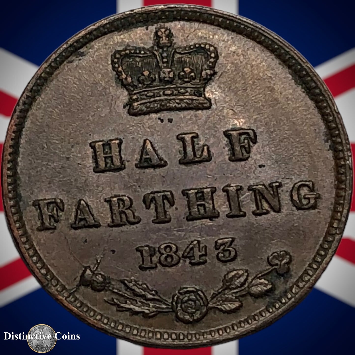 Great Britain 1843 Half Farthing 1/2 Penny GB3065