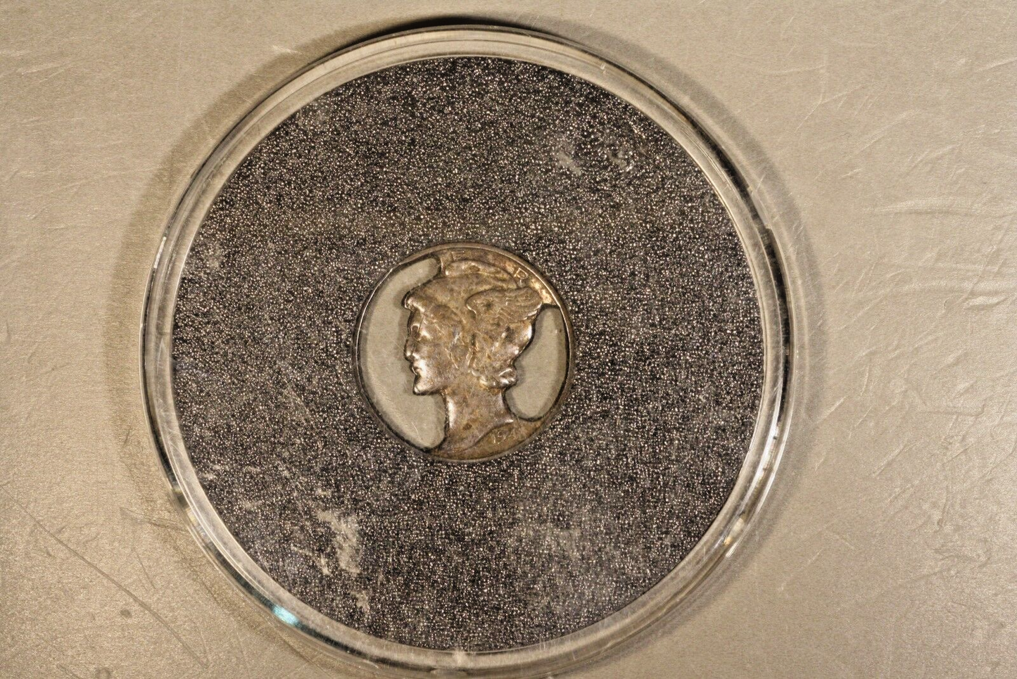 1943 Mercury Dime U.S. Liberty's Portrait Traced Out