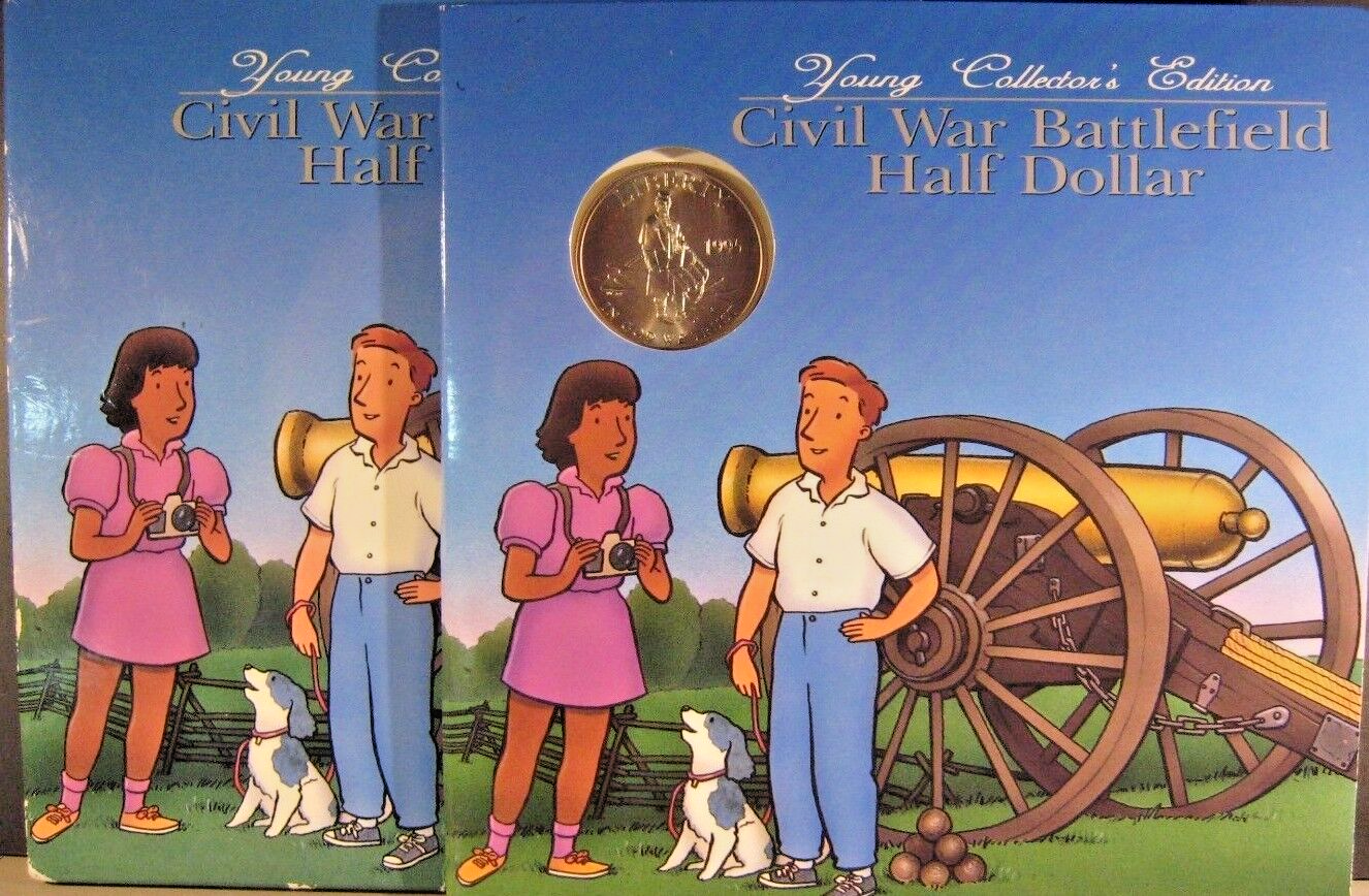 1995 US Mint Young Collector Booklet Civil War Btfld w/Coin 