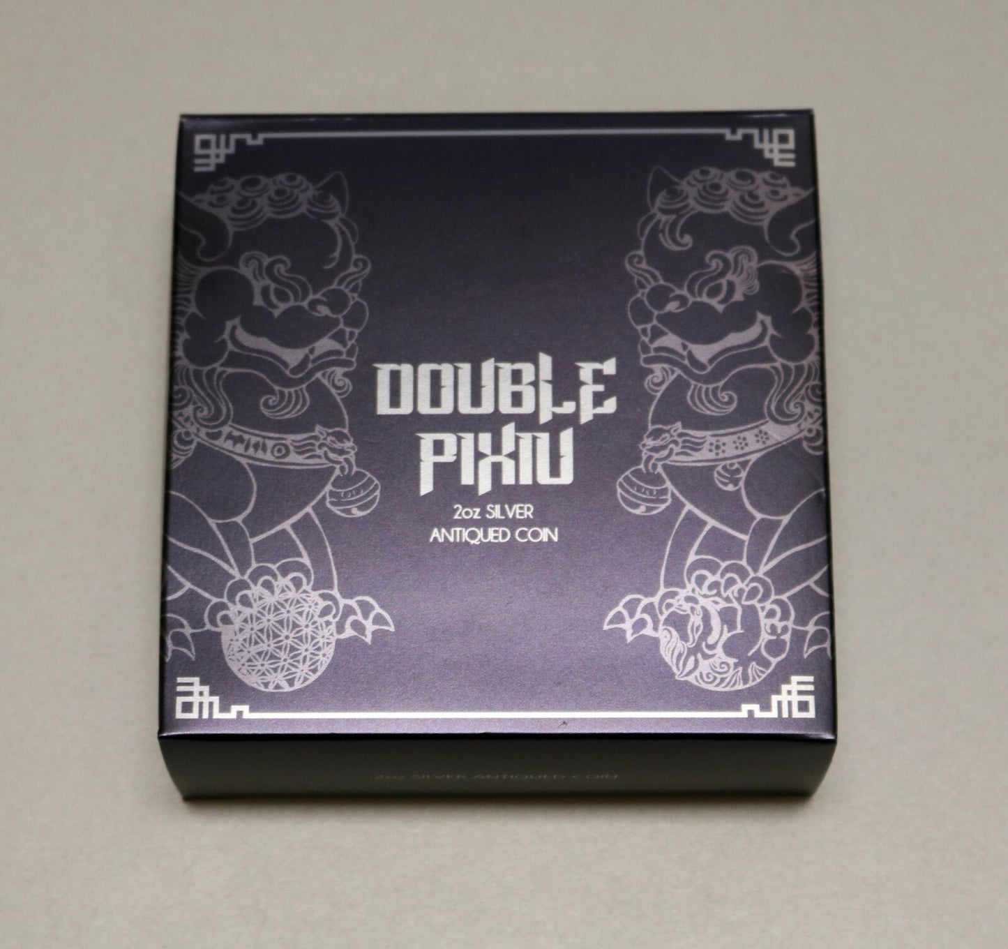 Australia 2021 Double Pixiu Antiquated 2oz Silver Coin w/ Box and Cert  B421