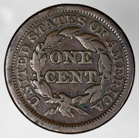 US 1845 Braided Hair Large Cent   A3254