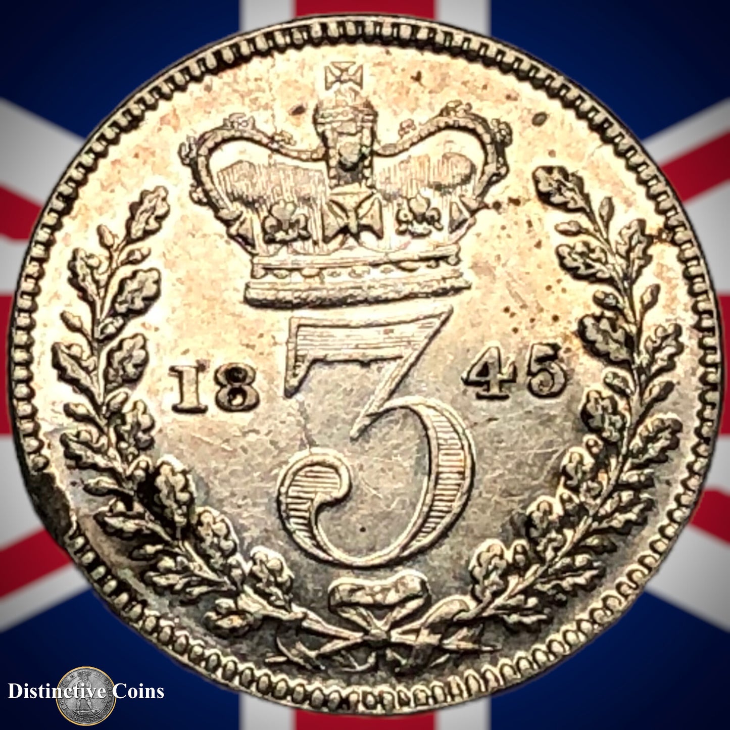 Great Britain 1845 Three Pence GB1821