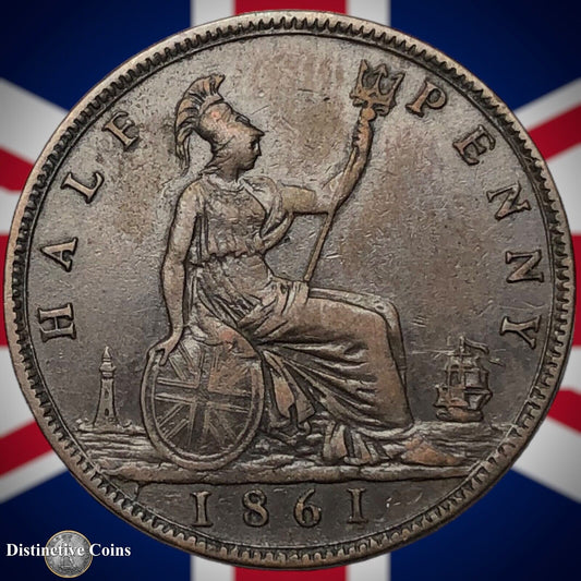 Great Britain 1861 Half Penny 1/2d GB5355