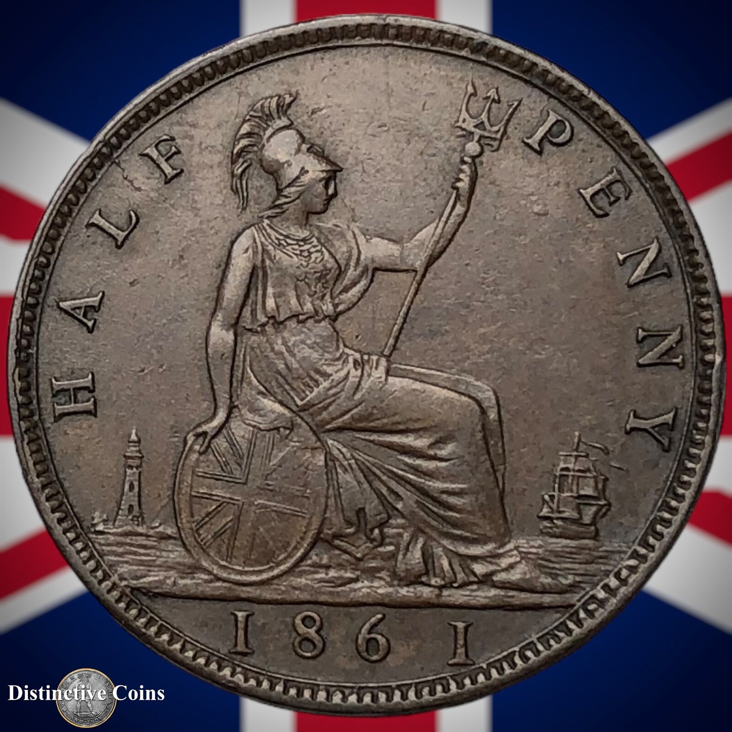 Great Britain 1861 Half Penny 1/2d GB5383