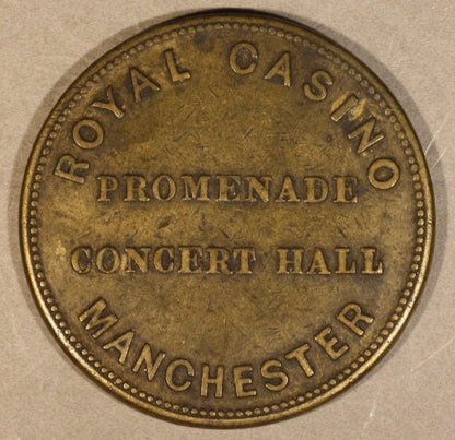 Royal Casino Concert Hall, Lancashire England Brass Token 