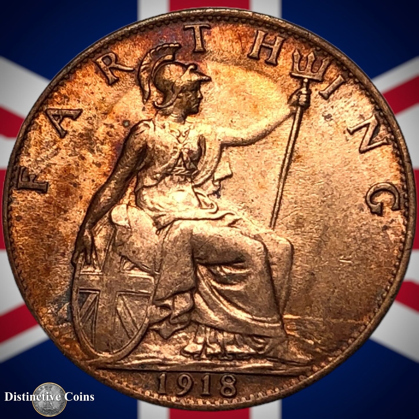 Great Britain 1918 Farthing 1/4d GB4718