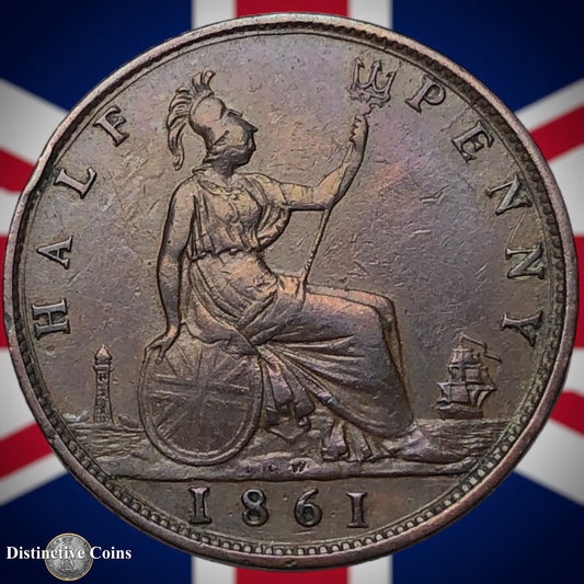 Great Britain 1861 Half Penny 1/2d GB5350