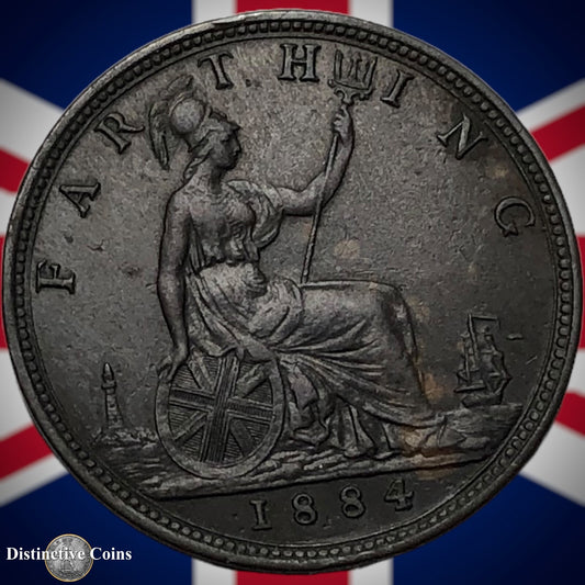 Great Britain 1884 Farthing 1/4d GB4119