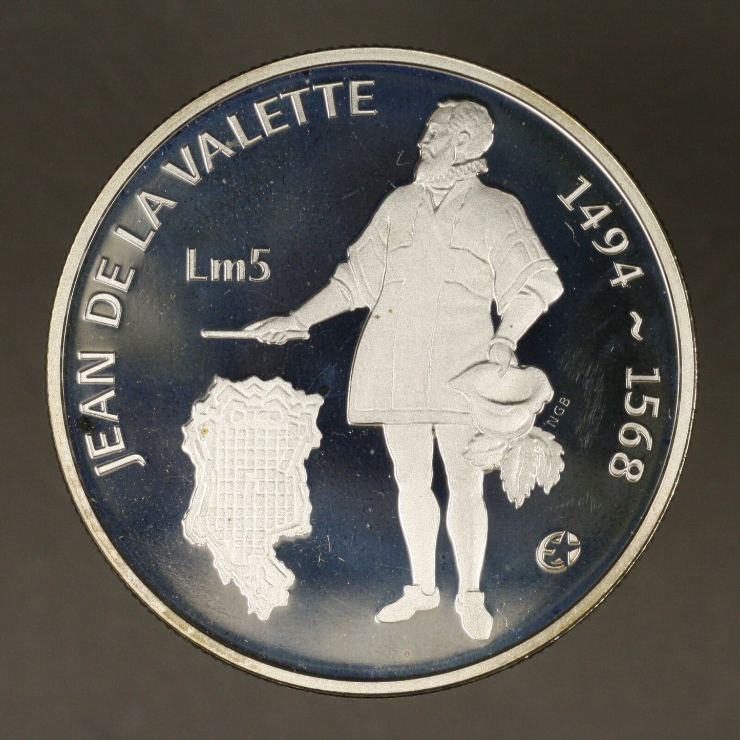 Malta 2007 5 Liri Proof