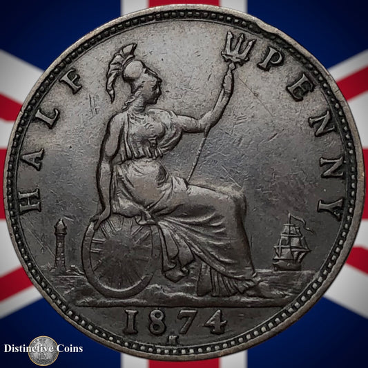 Great Britain 1874 H Half Penny 1/2d GB5511