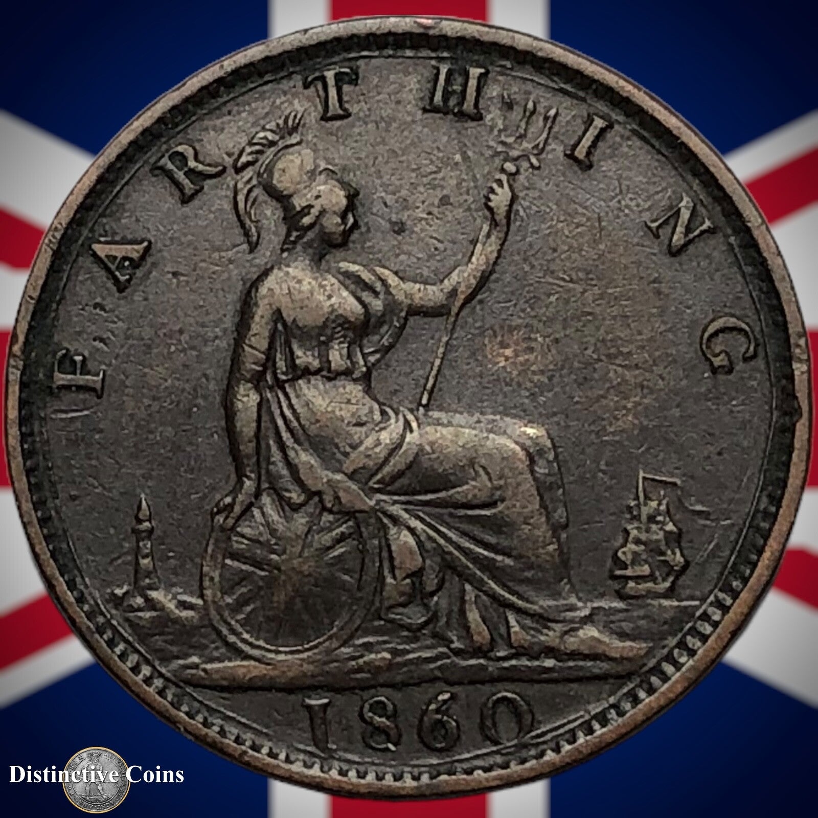 Great Britain 1860 Farthing 1/4d GB3478