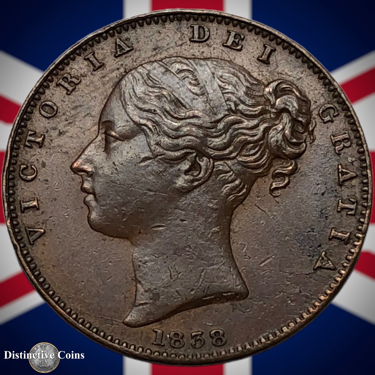 Great Britain 1838 Farthing 1/4d GB3398