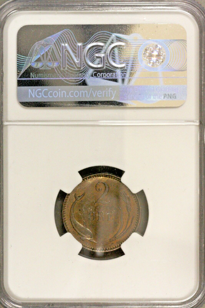 Denmark 1881 CS 2 Ore  NGC MS 62 BN