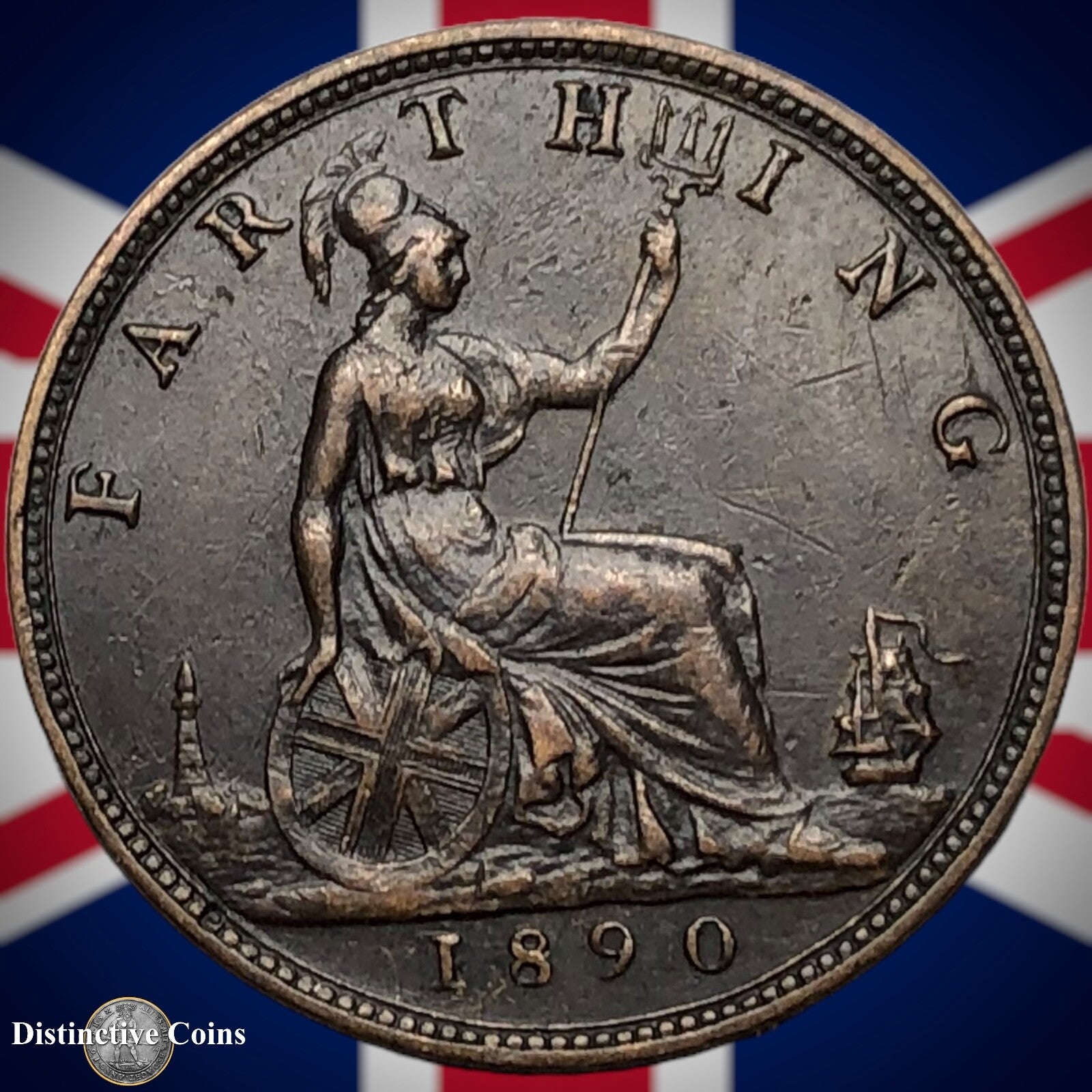 Great Britain 1890 Farthing 1/4d GB4271