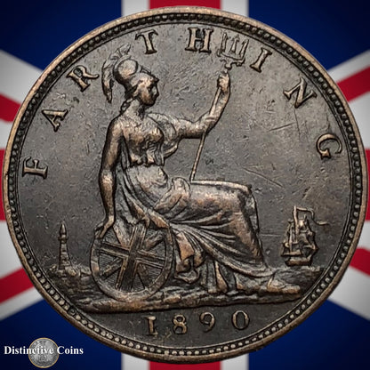 Great Britain 1890 Farthing 1/4d GB4271