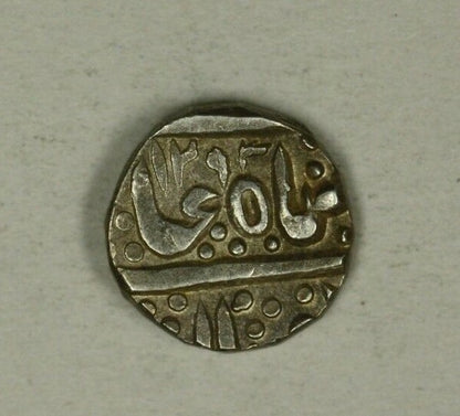 India Indore Silver 1/2 Rupee Malharnagar  AH1293  XF  A2310