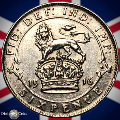 Great Britain 1916 Six Pence GB1600