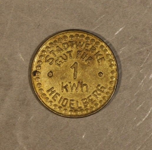 Heidelberg Statwerke " Gut Fur 1 KWH " Utility Token 