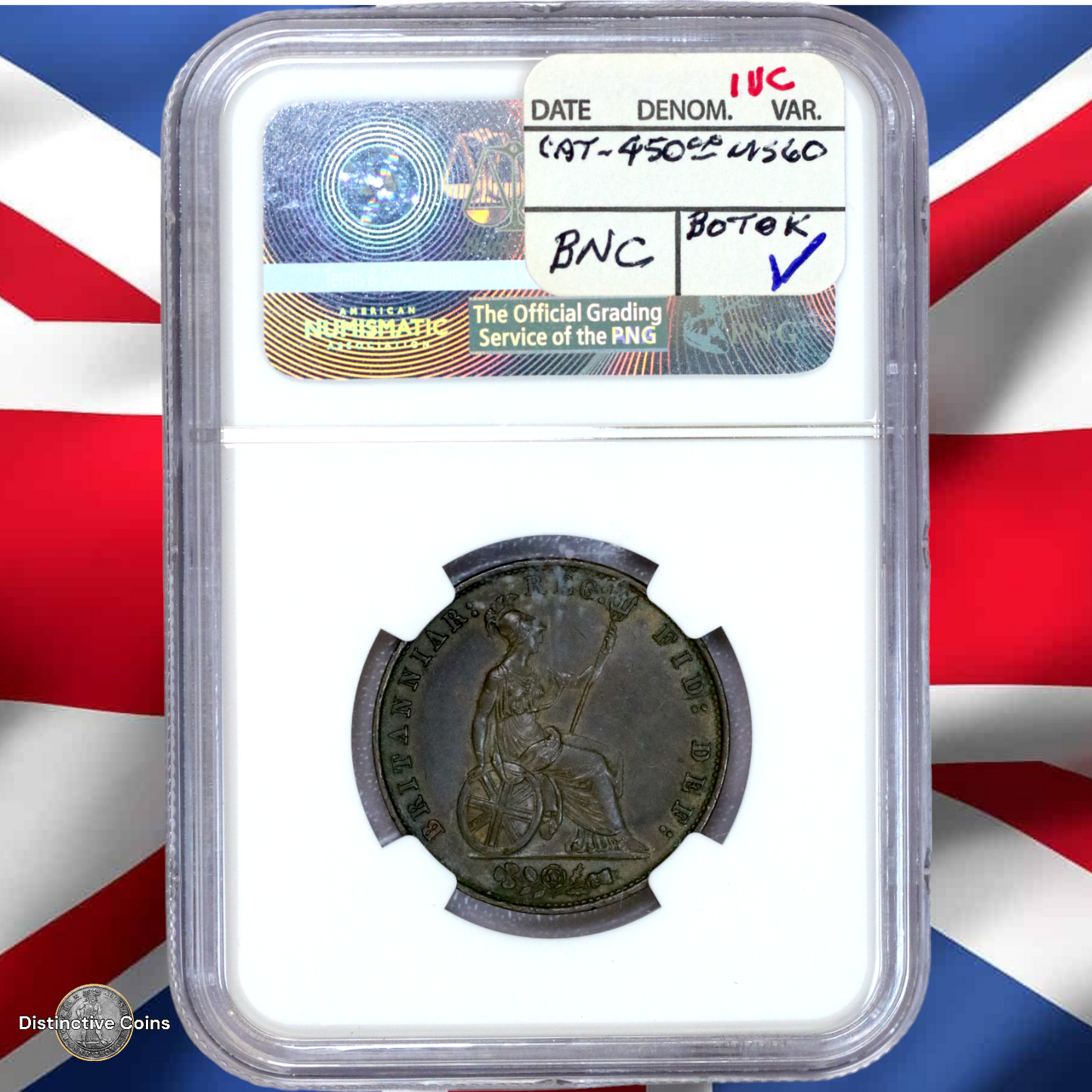 Great Britain 1852 1/2 Penny NGC AU58BN - GBS065