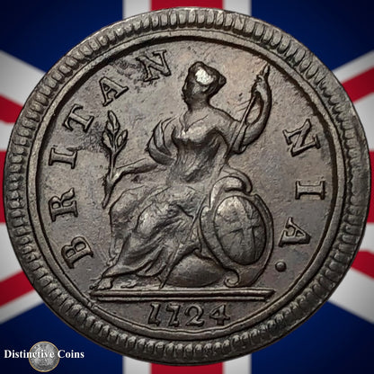 Great Britain 1724 Half Penny 1/2d GB5027