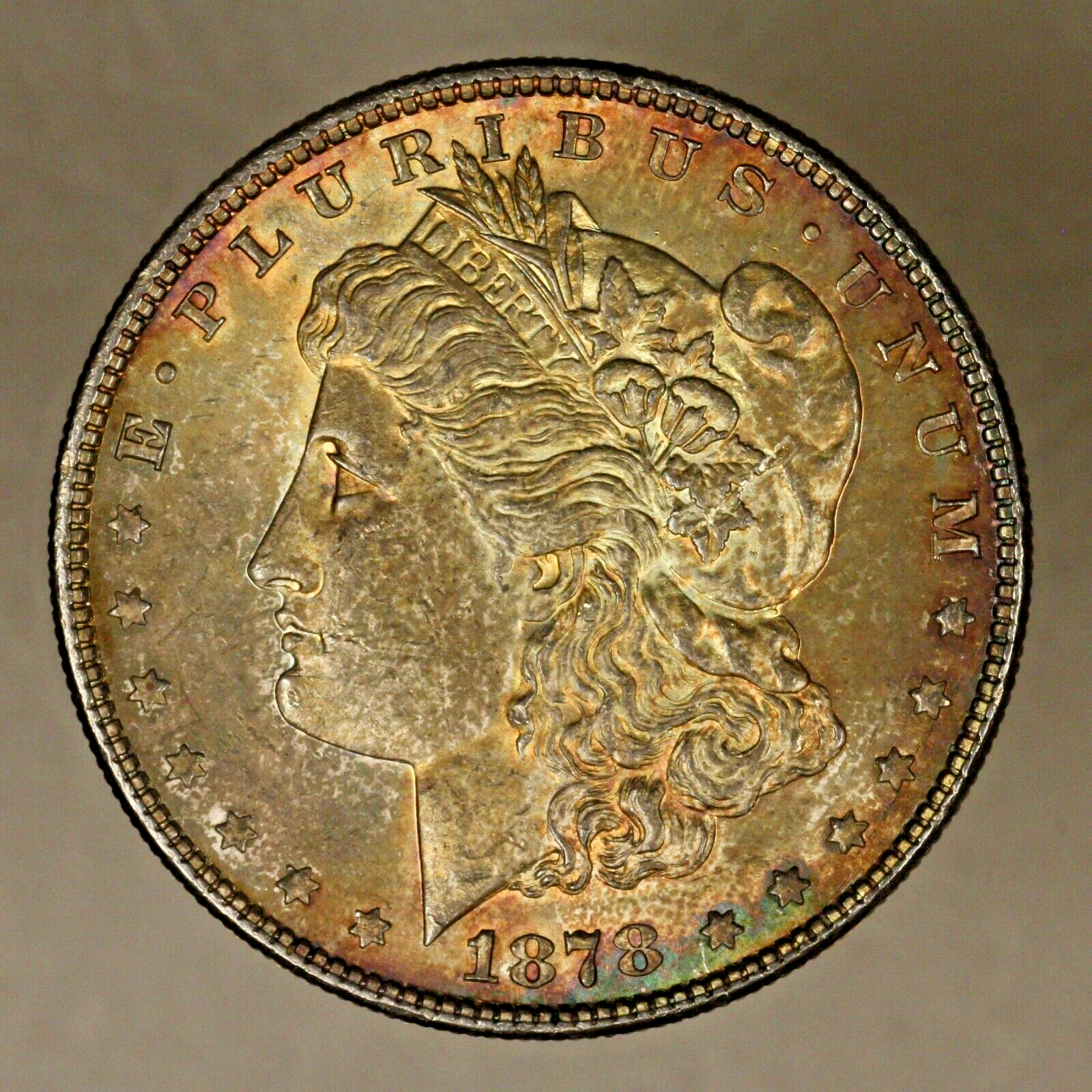 1878 Morgan Dollar 7 Tail Feathers Reverse of 78