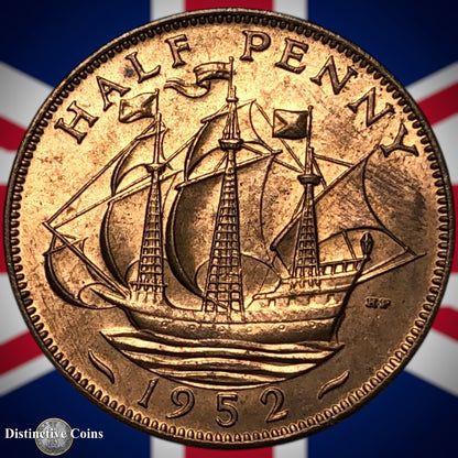 Great Britain 1952 Half Penny 1/2d GB6094