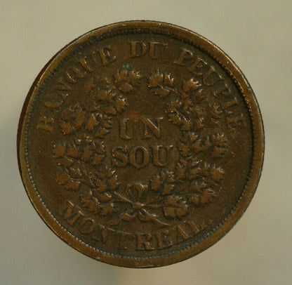 Canada 1838 Sou Agriculture and Commerce LC-5A3 VF A158
