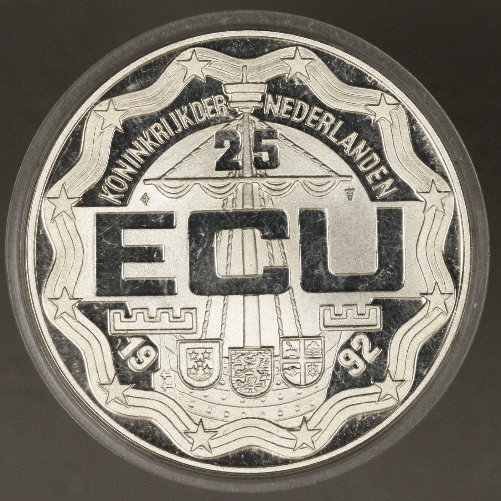 Netherlands 1992 25 ECU Visit to Neth Antilles and Aruba Proof