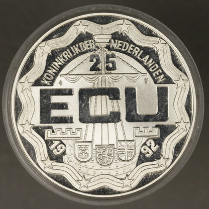 Netherlands 1992 25 ECU Visit to Neth Antilles and Aruba Proof