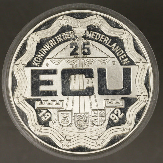 Netherlands 1992 25 ECU Visit to Neth Antilles and Aruba Proof